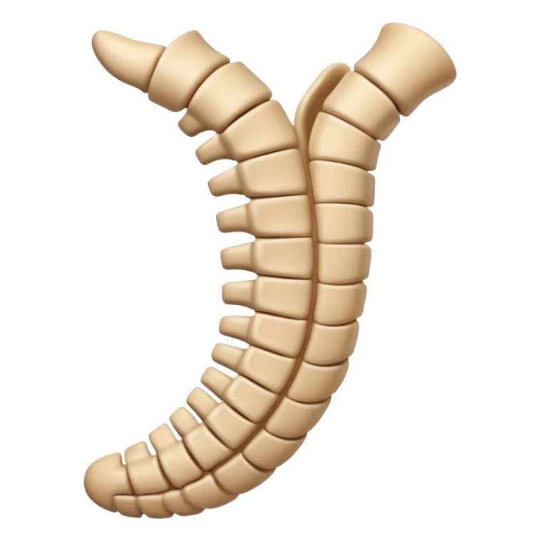 spine emoji showing scoliosis sticker