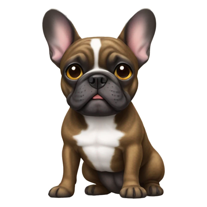Brindle French bulldog sticker