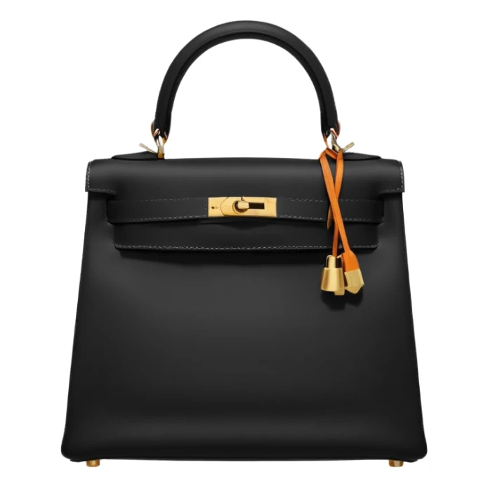 hermes kelly black matte color bag sticker