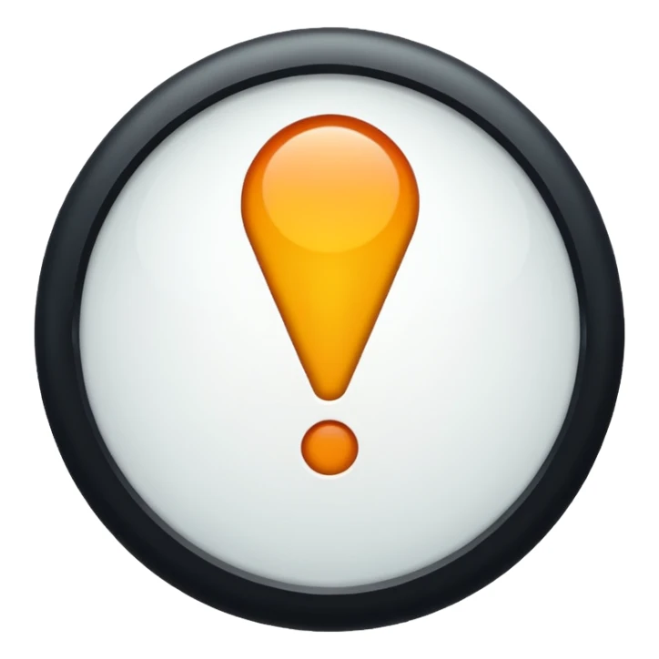 2 exclamation marks in a circle with white colour and its background in light blue colour sticker