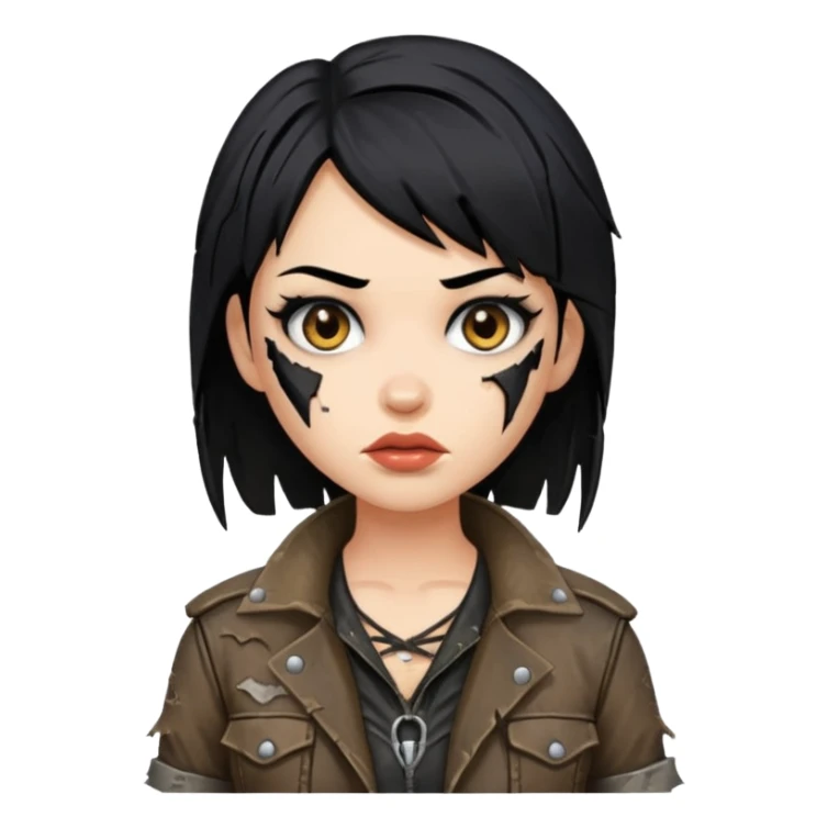 Lucy (black hair) from the Fallout TV show sticker