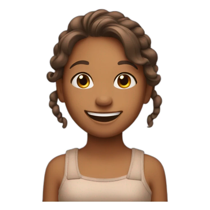 very happy girl  sticker