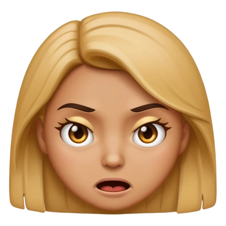 Make girl emoji who is angry with her bestie sticker