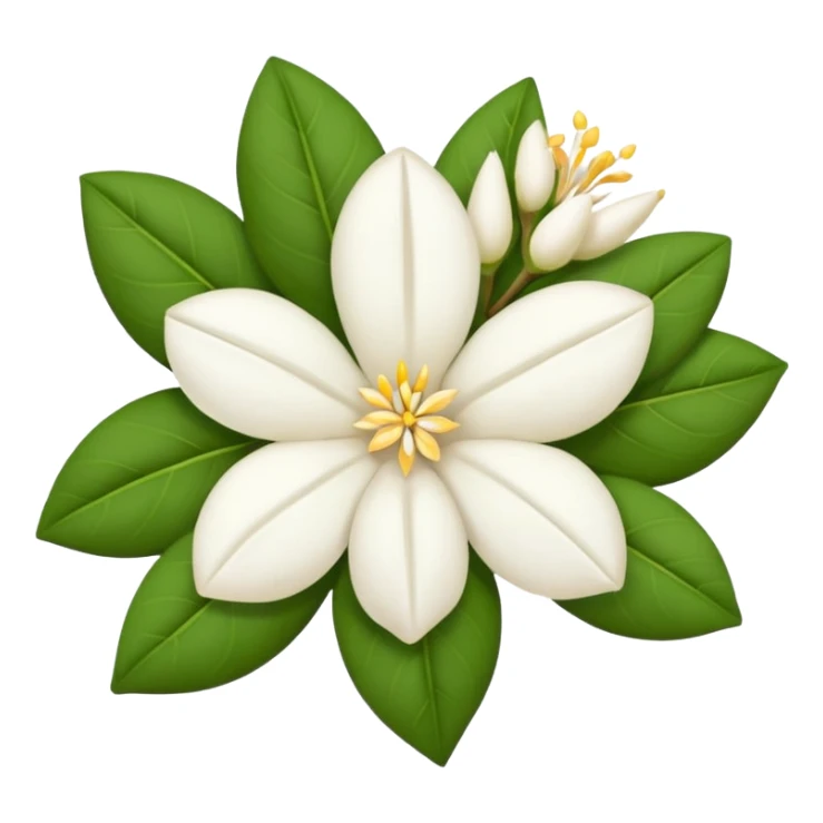 dry indian jasmine flower without leaf in emoji format  sticker