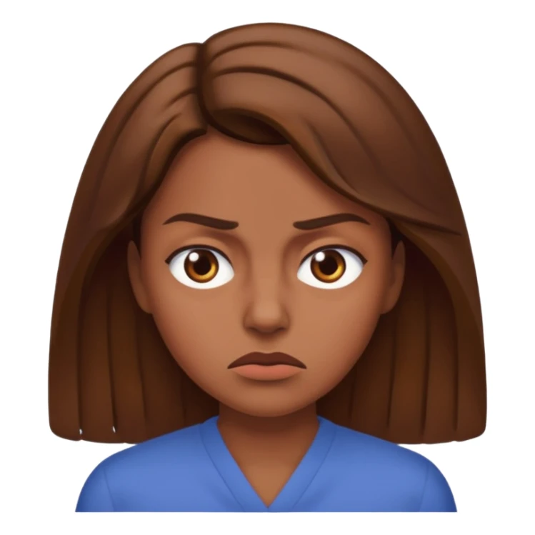 emoji femme brune très vexée  sticker