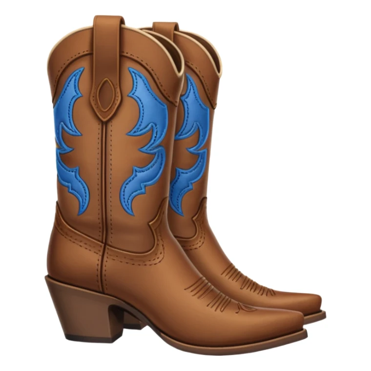 brown heeled cowboy boots  sticker