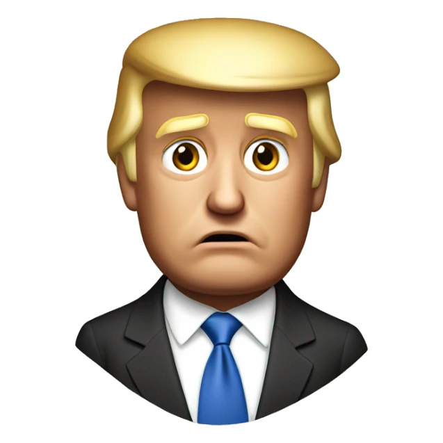 photorealistic confused Donald Trump  sticker