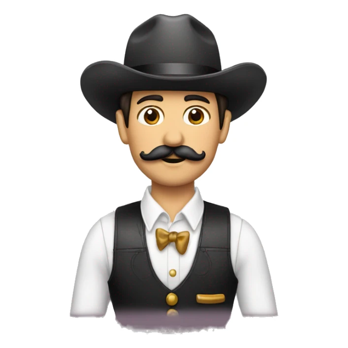 Chico guapo, con joyería y bigote sticker