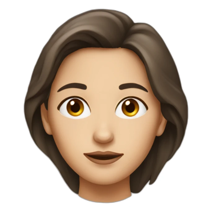 myopic brunette woman sticker