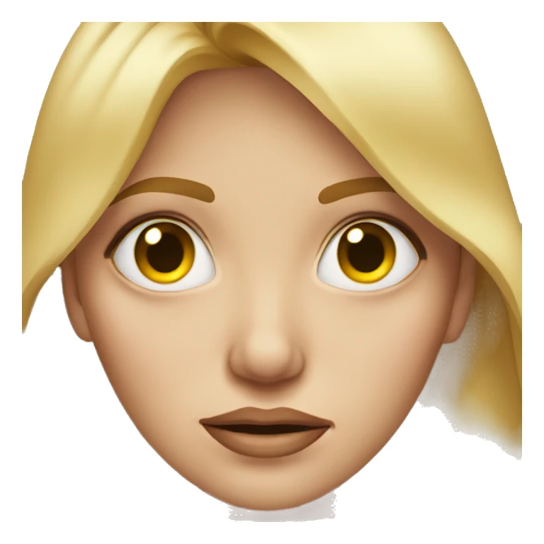 Blonde woman rolling her eyes sticker