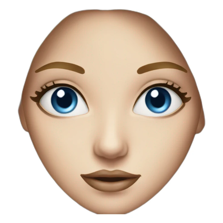 a woman with blue eyes realism sticker