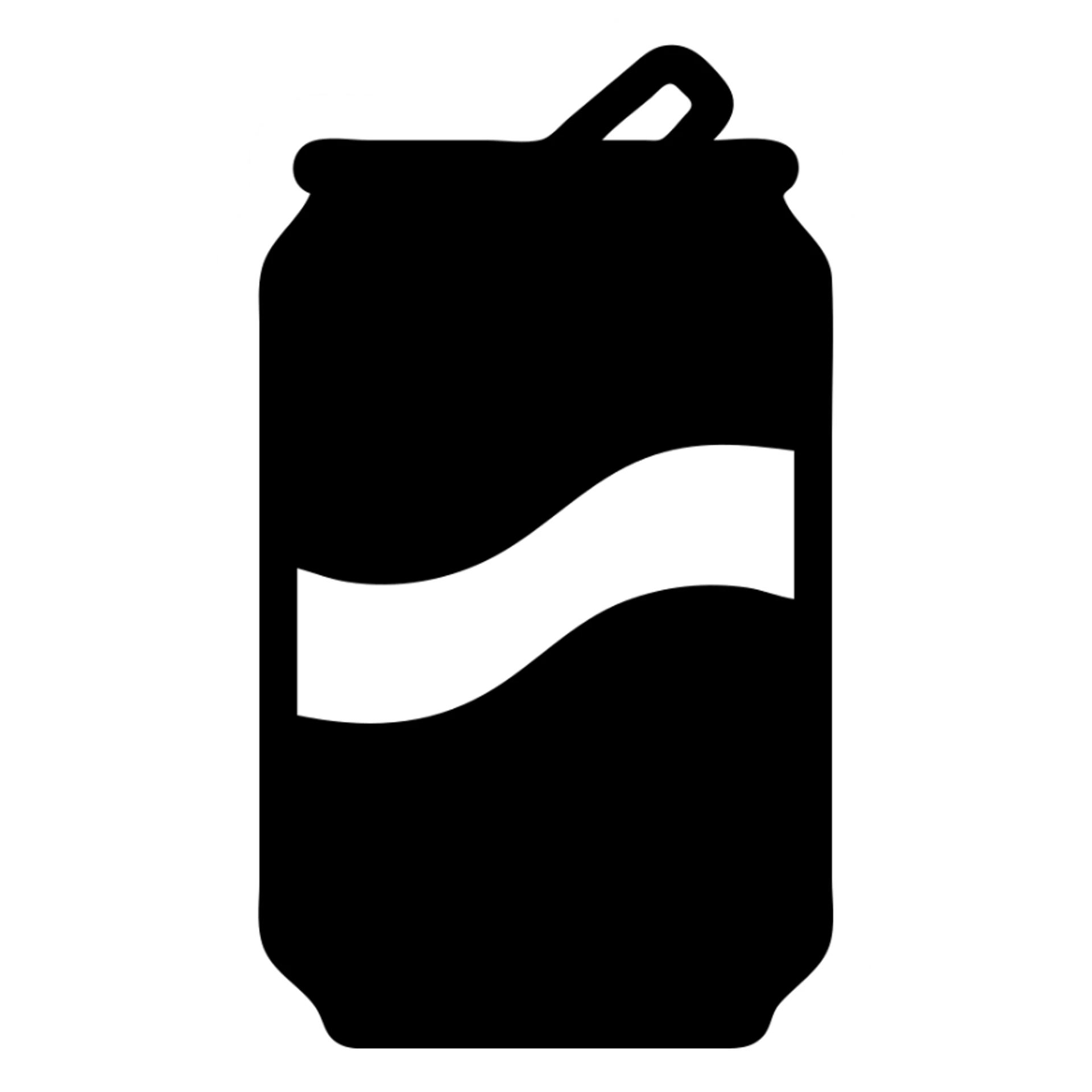 A soda in a metal can sticker