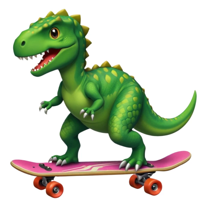 Dinosaur on a skateboard sticker