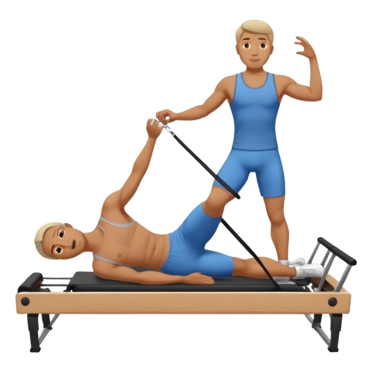 Man doing Pilates on the reformer sticker