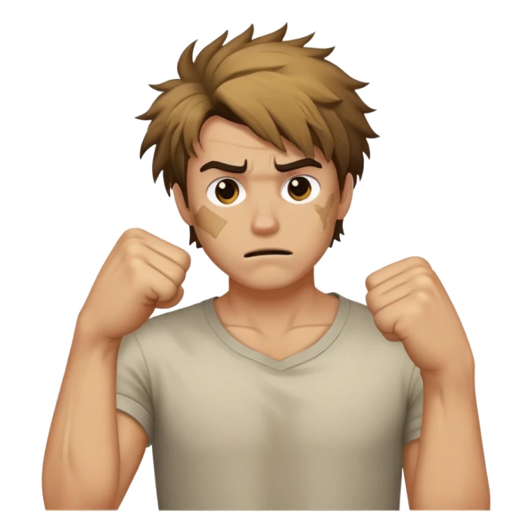 Man with someone else’s fist in his hair sticker