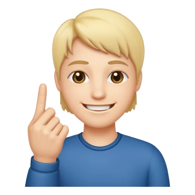 Smile with middle finger sticker