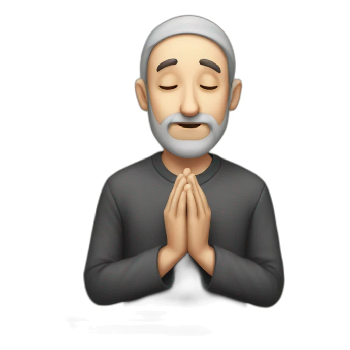 Jewish man praying in shul sticker