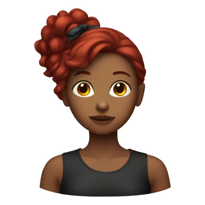 A girl with dark red hair sticker