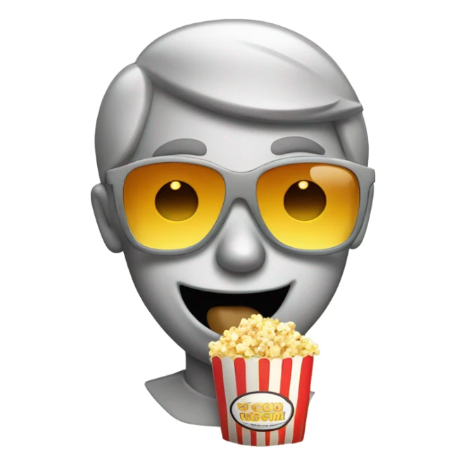 Willy winks wearing sunglasses eating popcorn  sticker