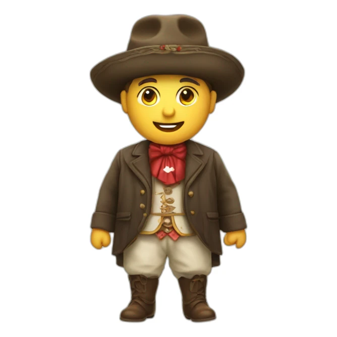 Swiss yang man in tracht suit with hat sticker