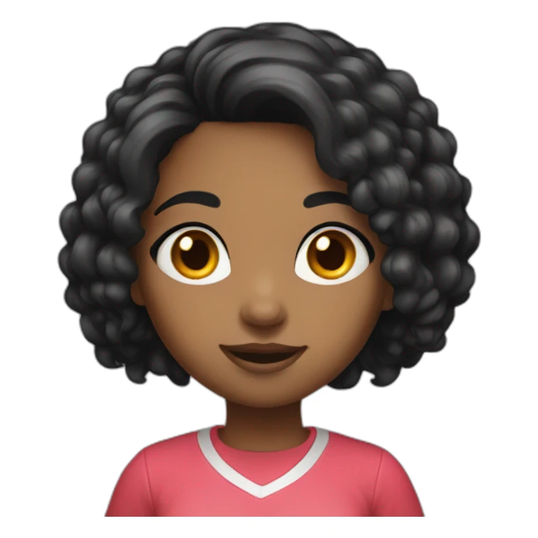 Black hair gamer girl sticker