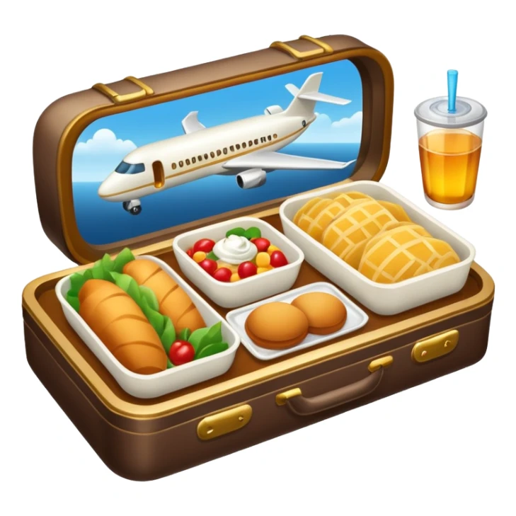 luxury plane food sticker