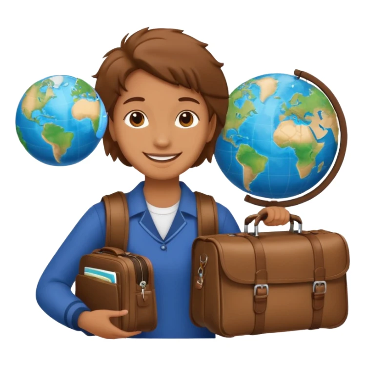 TRAVEL , travel bag , pass board, plane, glob sticker
