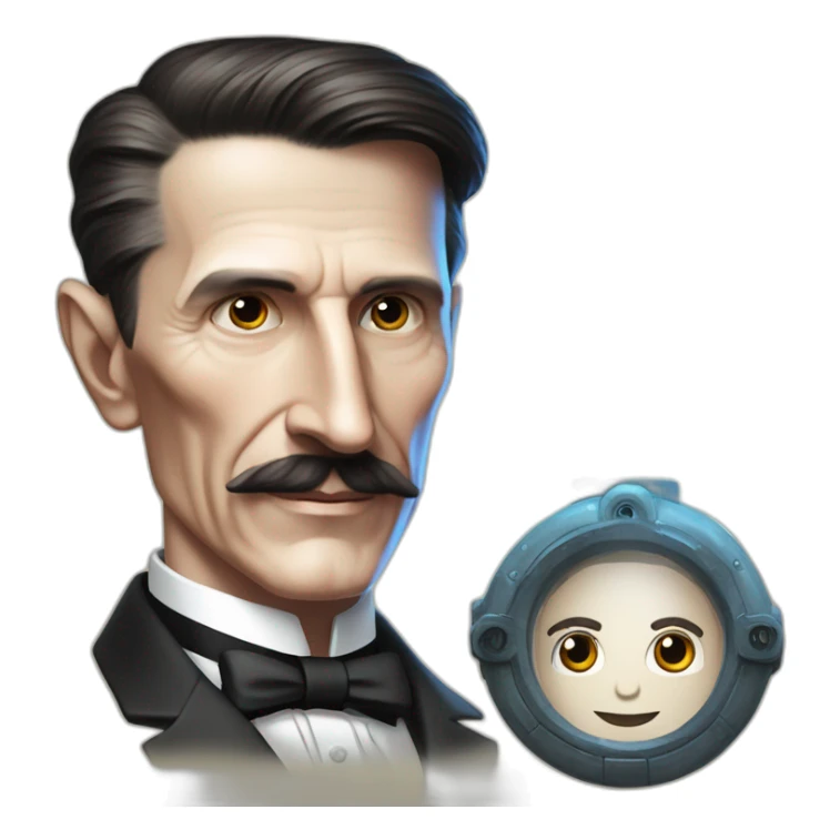 Nikola Tesla with a yammakh sticker