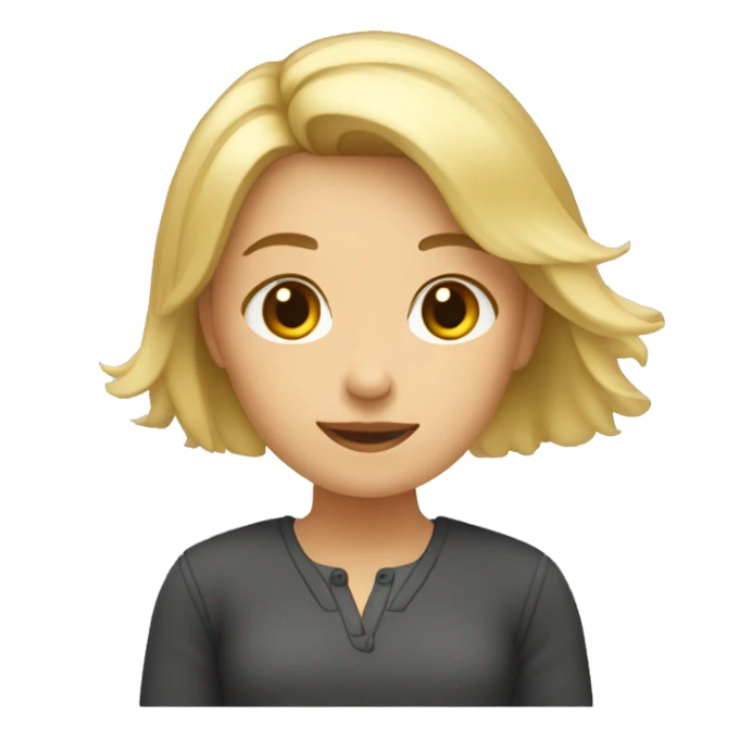 menina  rubia escribiendo sticker