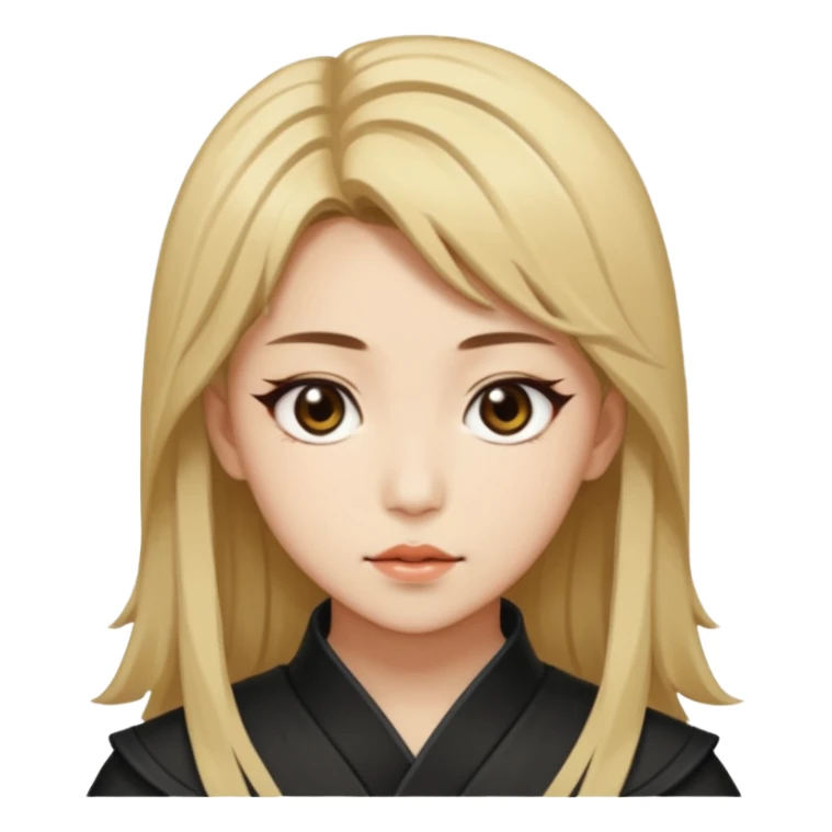 Rumi from K-pop demon hunters brown and blonde hair  sticker