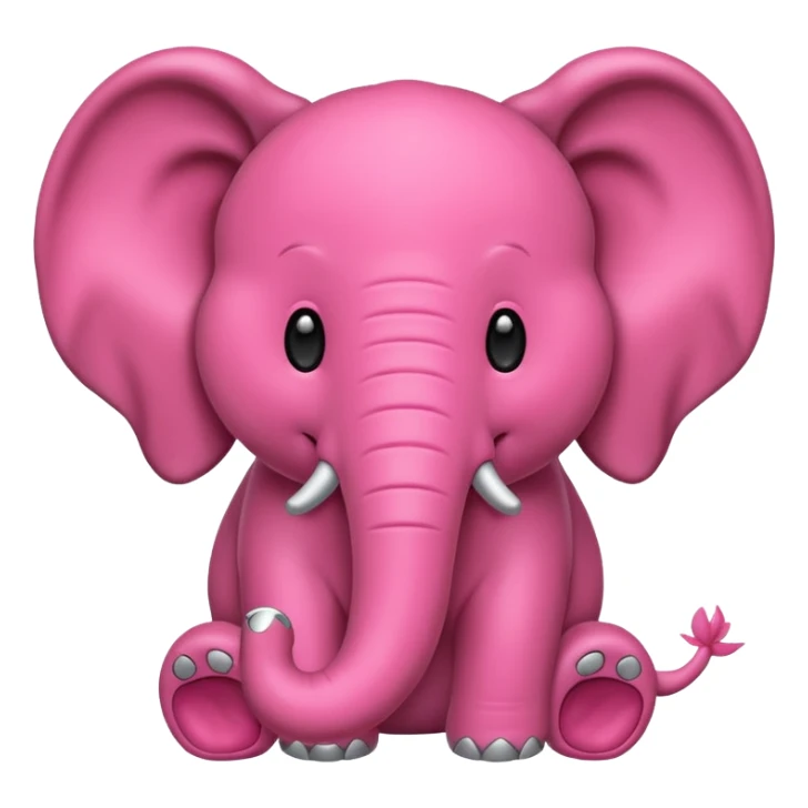 crear un emoji de un elefante rosadito sticker