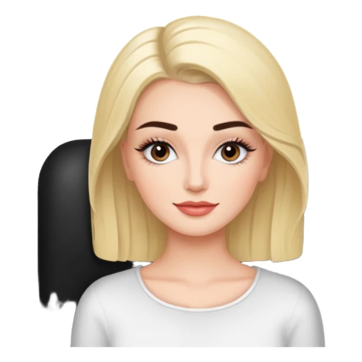 lady is relaxing (lash and brows salon) sticker