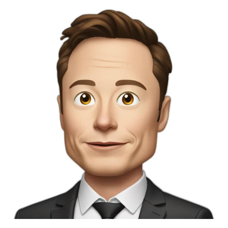 Elon musk in full dress spiderman sticker