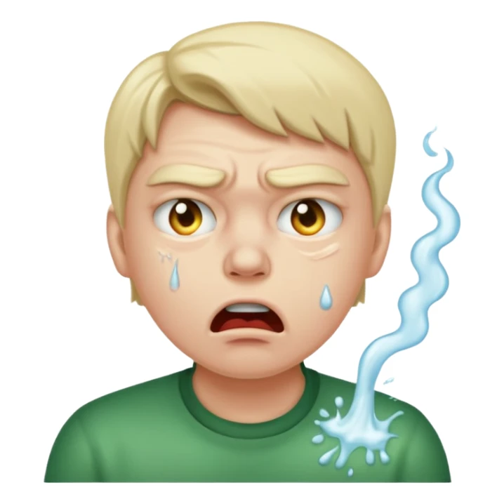 Spitting in disgust sticker