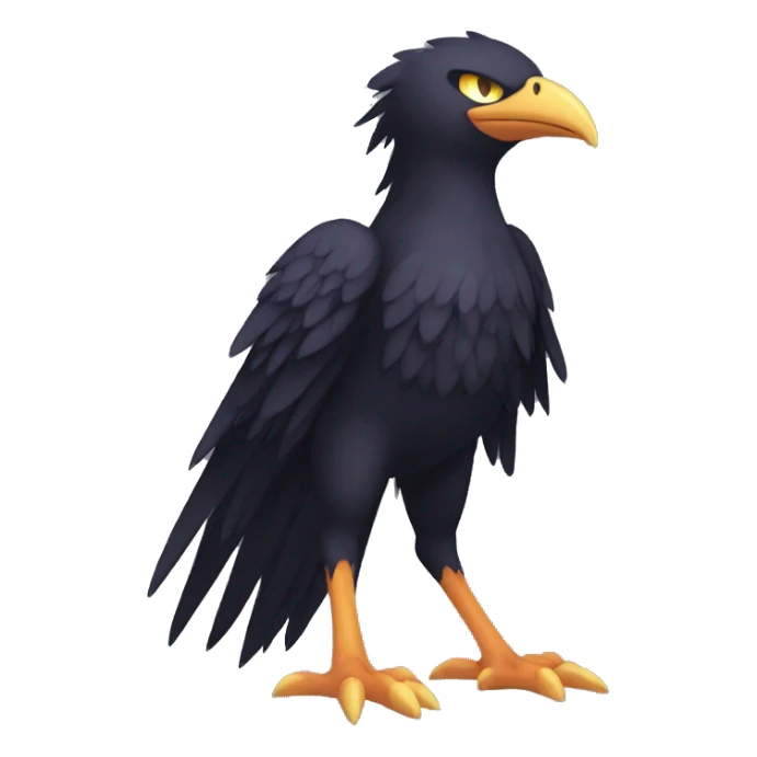 Edgy Fantasy legendary dark bird shadow-type-Phoenix Fakemon full body sticker