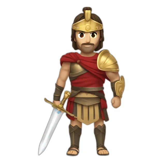 Un spartiate avec une lance comme leonidas sticker