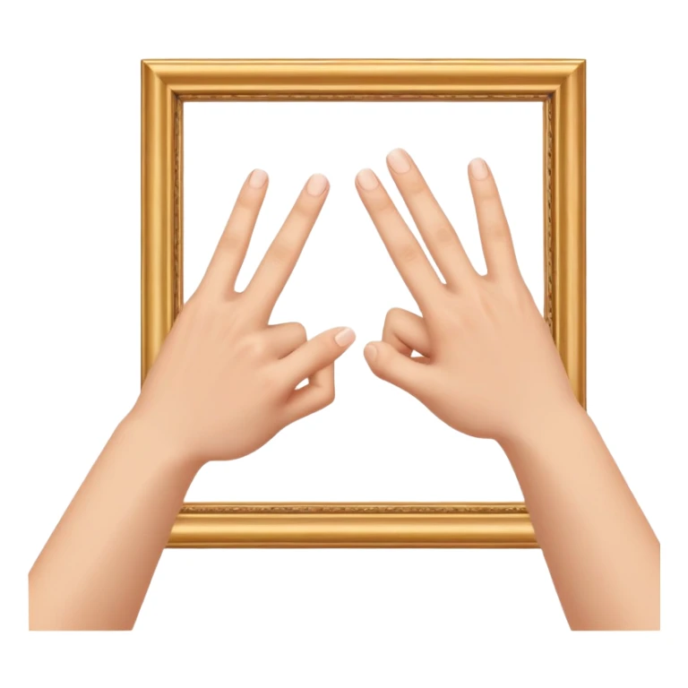 two hands making a frame gesture with fingers and thumbs, director framing shot sticker