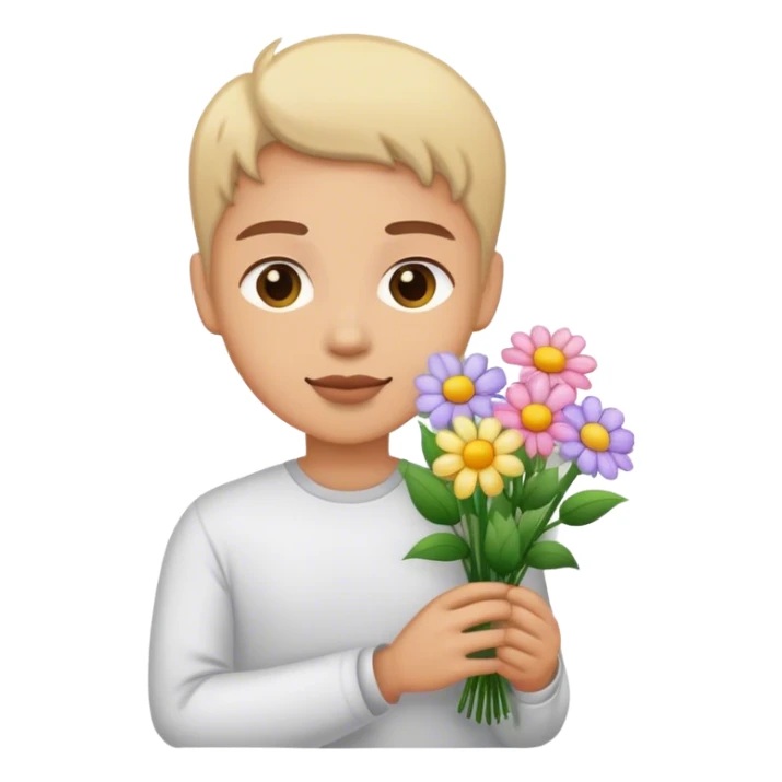 Good morning with flowers sticker