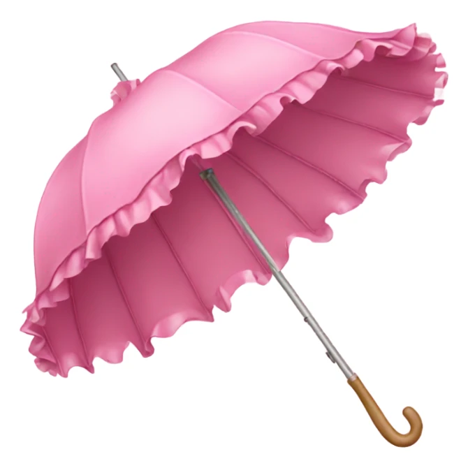 Detailed pink umbrella with large ruffles sticker