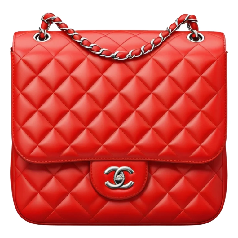 chanel flap bag bright red color bag  sticker