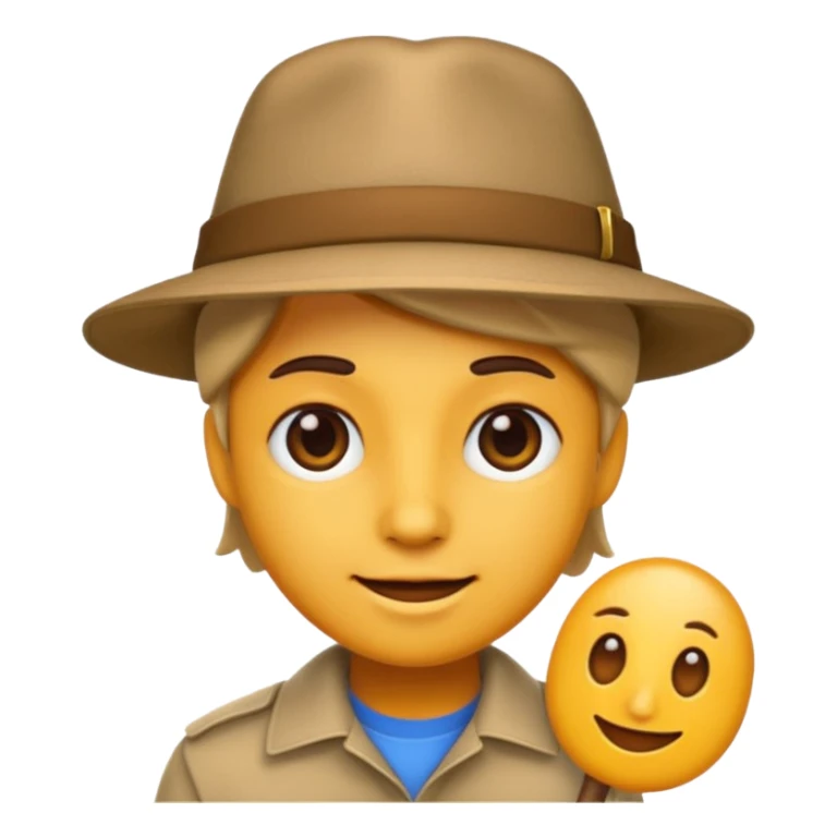 murdagang emoji style, character with a hat sticker