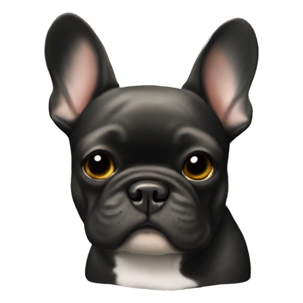 Black-and-tan French bulldog sitting on gold coins sticker