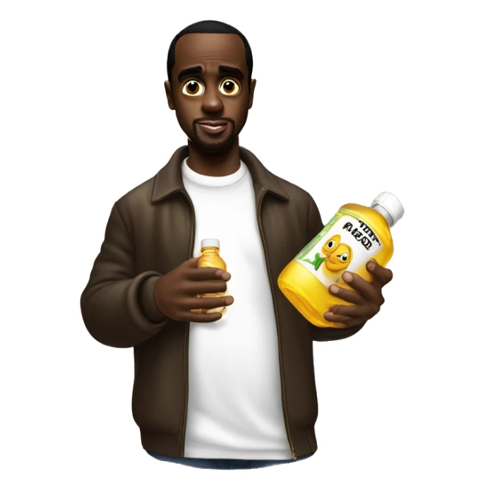 P Diddy with baby oil in his hands sticker