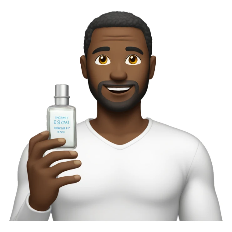 white Man with perfume in hand sticker