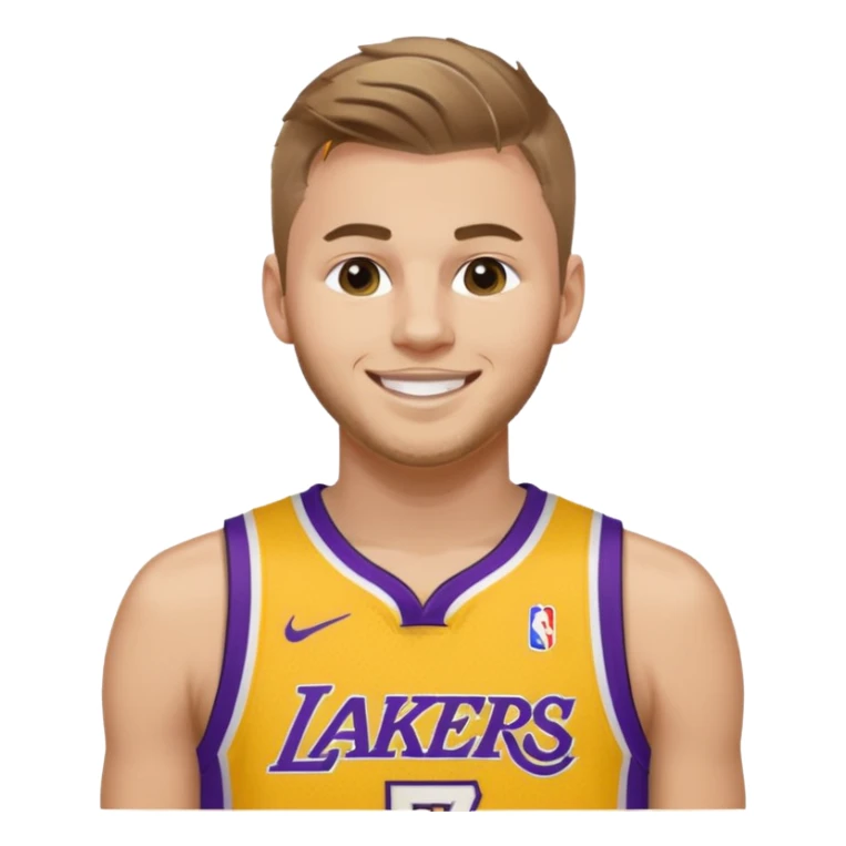 Luka Doncic LA Lakers shirt number 77 sticker