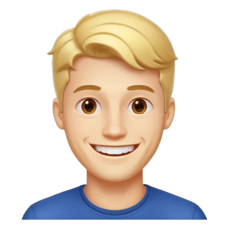 create an image of a perfect guy, very handsome, catching, smart and smiling with his white teeth. around him there's like a shining and small stars showing how perfect he is . the background is white sticker