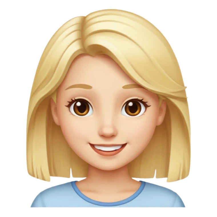Blonde girl happy sticker