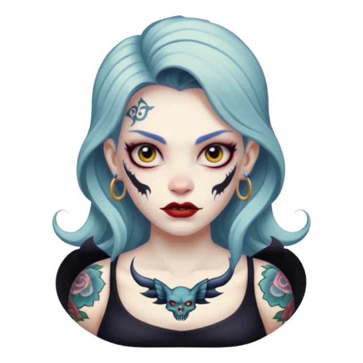 monster woman with big tattoos sticker
