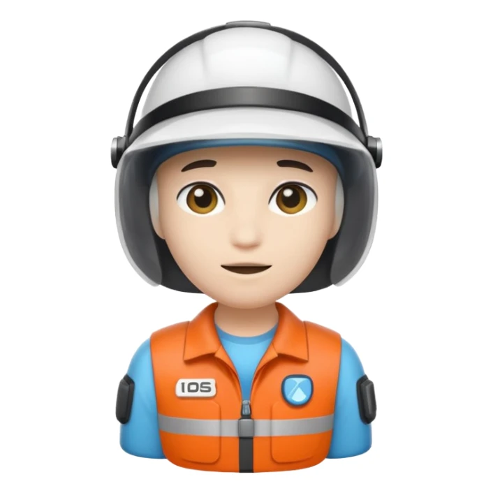 creame un emoji  de amog us con un visor sticker