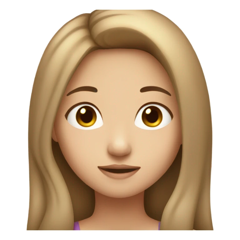 asian girl with light brown hair sticker